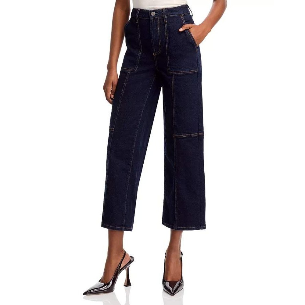 Rails Getty Crop Utility Jeans Midnight Blues Wide Leg High Rise Jeans Size 31